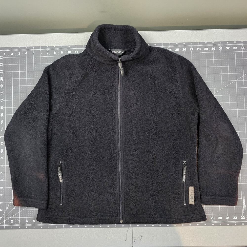 Black Diamond Fleece Jacket Mens Medium Black Malden Mills Climbing Hiking Work